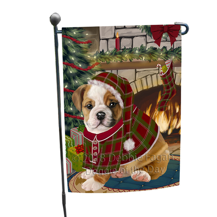 The Stocking was Hung Bulldog Garden Flag GFLG55545