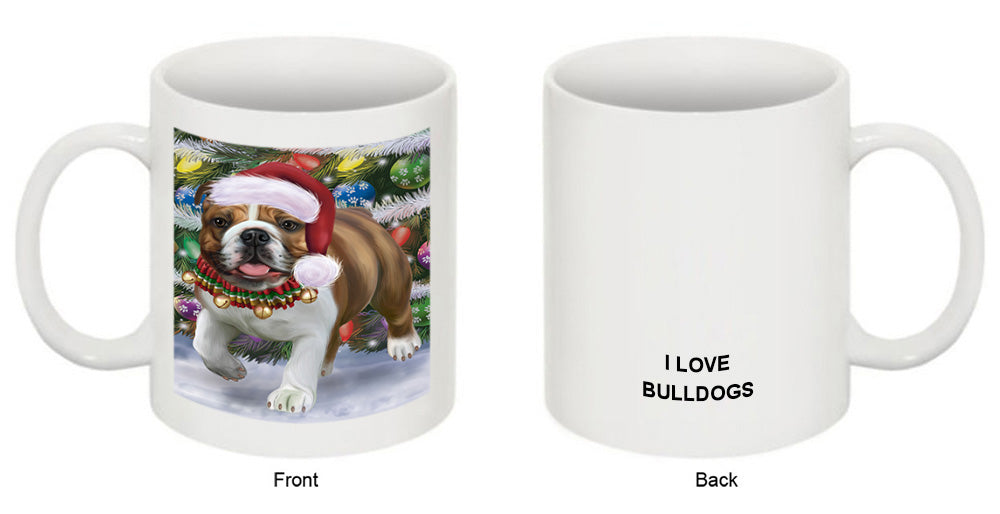 Trotting in the Snow Bulldog Coffee Mug MUG52043