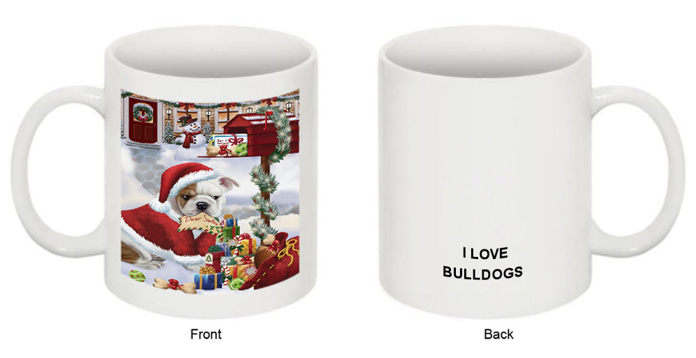 Bulldog Dear Santa Letter Christmas Holiday Mailbox Coffee Mug MUG49277