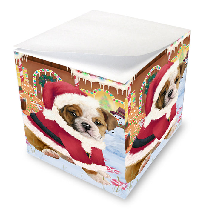 Christmas Gingerbread House Candyfest Bulldog Note Cube NOC54292
