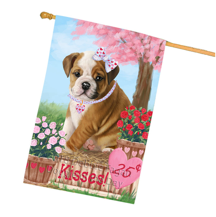 Rosie 25 Cent Kisses Bulldog House Flag FLG57105