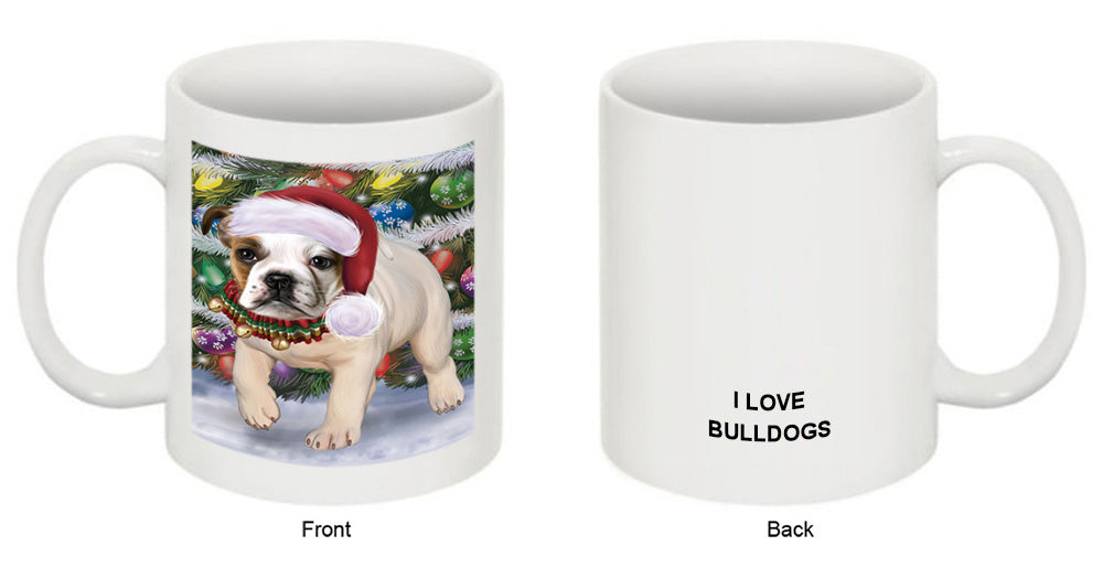 Trotting in the Snow Bulldog Coffee Mug MUG52044