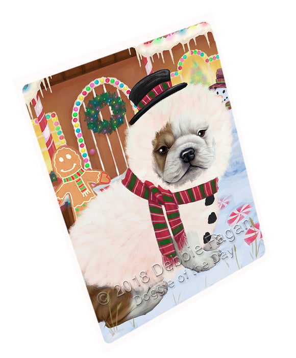 Christmas Gingerbread House Candyfest Bulldog Magnet MAG73802 (Small 5.5" x 4.25")
