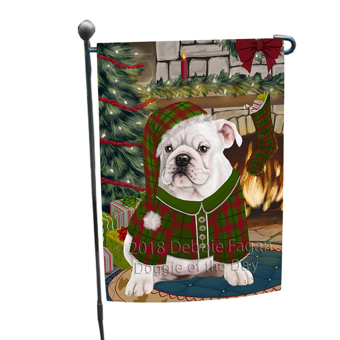 The Stocking was Hung Bulldog Garden Flag GFLG55546