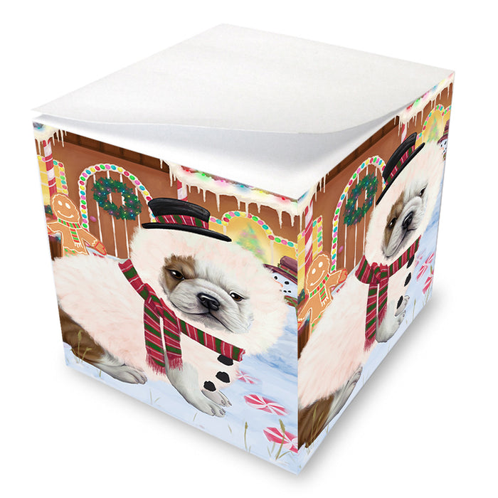Christmas Gingerbread House Candyfest Bulldog Note Cube NOC54293