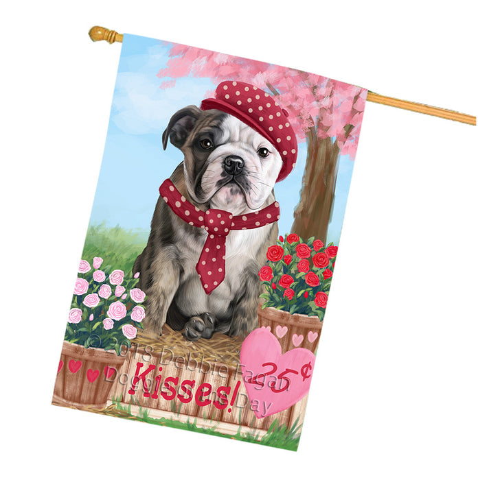 Rosie 25 Cent Kisses Bulldog House Flag FLG57106