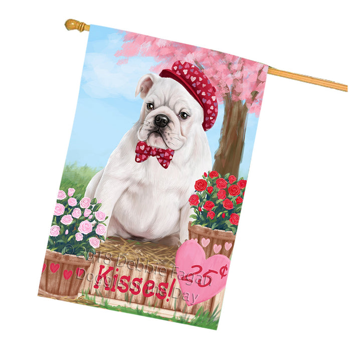 Rosie 25 Cent Kisses Bulldog House Flag FLG57107