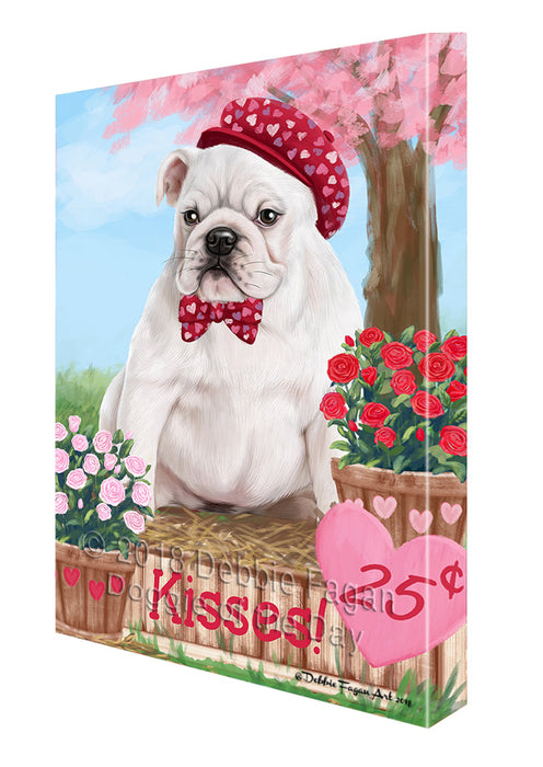 Rosie 25 Cent Kisses Bulldog Canvas Print Wall Art Décor CVS130031