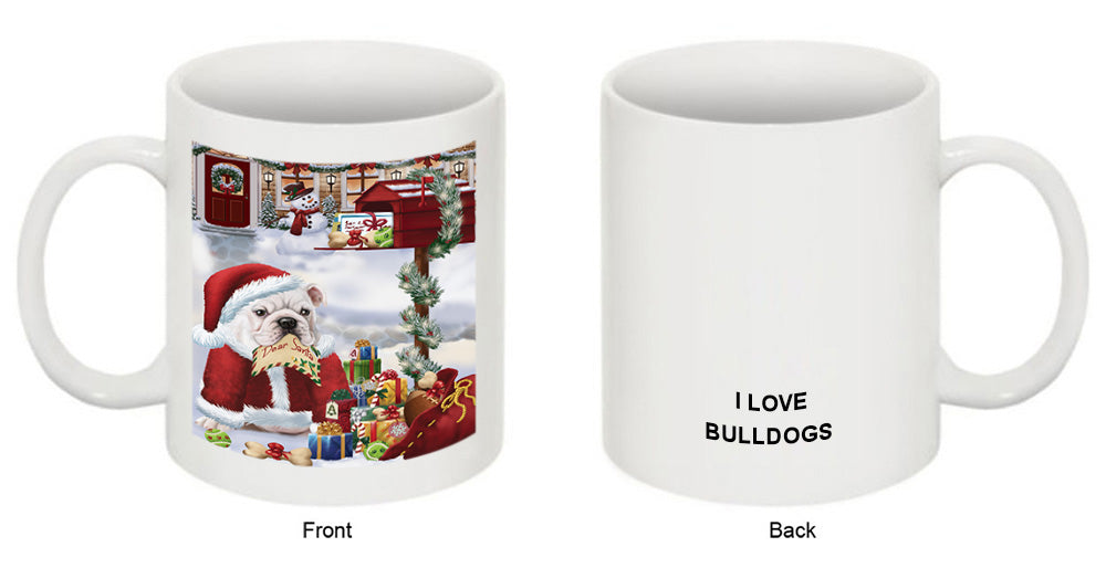 Bulldog Dear Santa Letter Christmas Holiday Mailbox Coffee Mug MUG49279