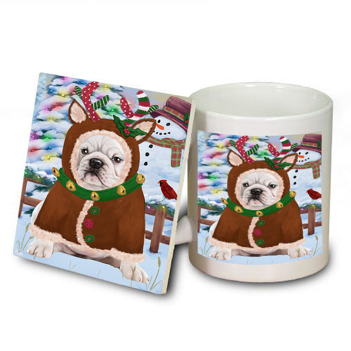 Christmas Gingerbread House Candyfest Bulldog Mug and Coaster Set MUC56214