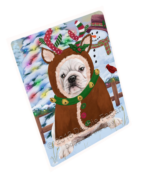 Christmas Gingerbread House Candyfest Bulldog Blanket BLNKT125418