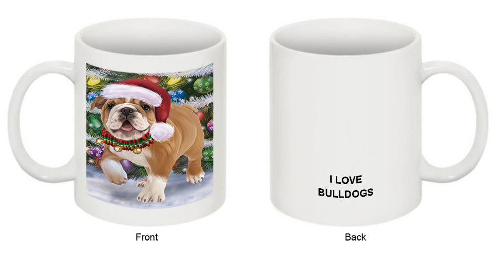 Trotting in the Snow Bulldog Coffee Mug MUG52045