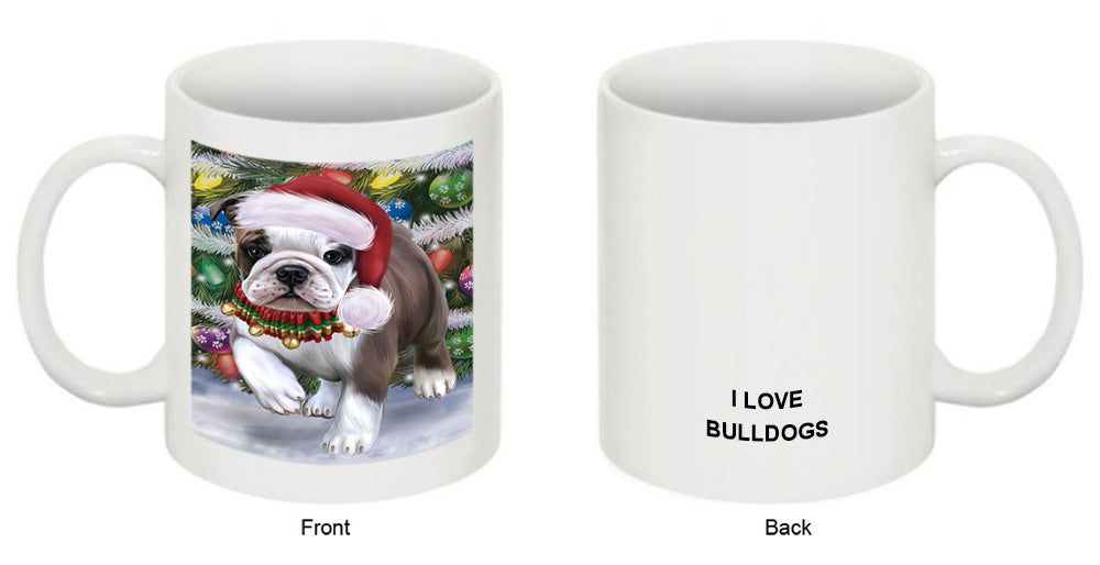 Trotting in the Snow Bulldog Coffee Mug MUG52046