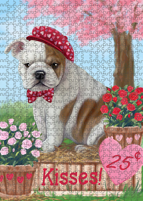Rosie 25 Cent Kisses Bulldog Puzzle with Photo Tin PUZL93896