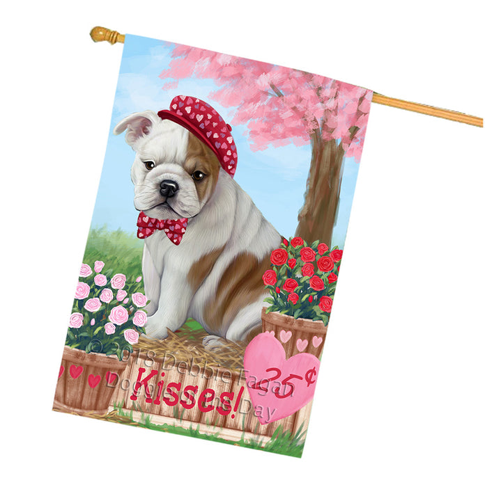 Rosie 25 Cent Kisses Bulldog House Flag FLG57108