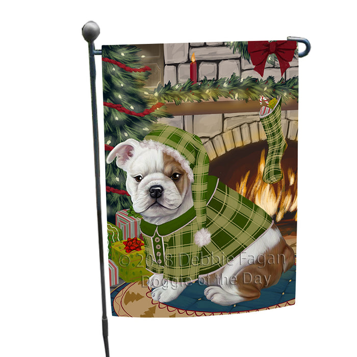 The Stocking was Hung Bulldog Garden Flag GFLG55548