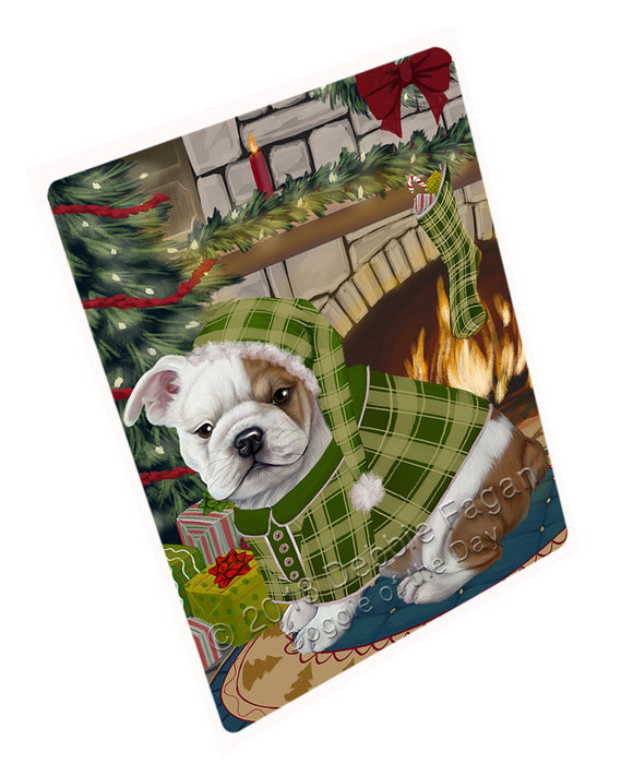 The Stocking was Hung Bulldog Magnet MAG70902 (Small 5.5" x 4.25")