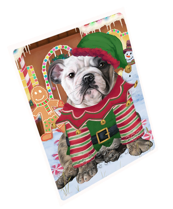 Christmas Gingerbread House Candyfest Bulldog Magnet MAG73808 (Small 5.5" x 4.25")