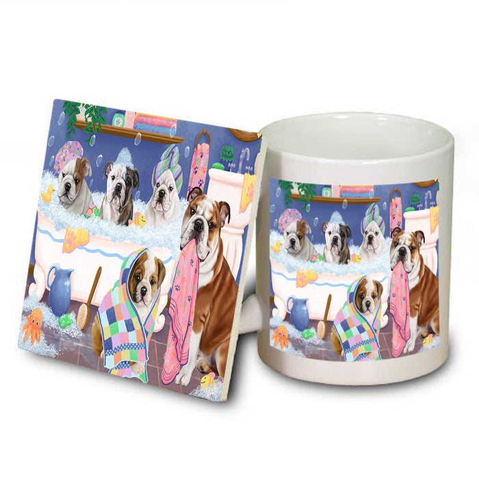 Rub A Dub Dogs In A Tub Bulldogs Mug and Coaster Set MUC56767