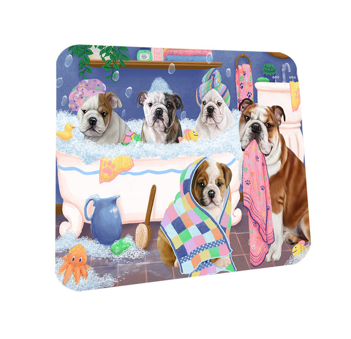 Rub A Dub Dogs In A Tub Bulldogs Coasters Set of 4 CST56733