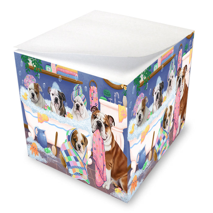 Rub A Dub Dogs In A Tub Bulldogs Note Cube NOC54847