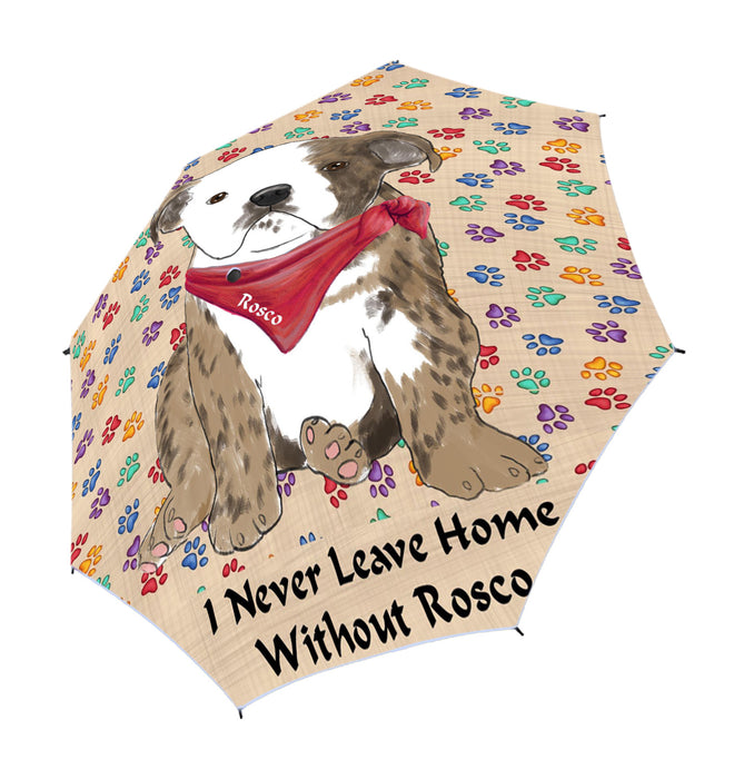 Custom Pet Name Personalized I never Leave Home Bulldog Semi-Automatic Foldable Umbrella