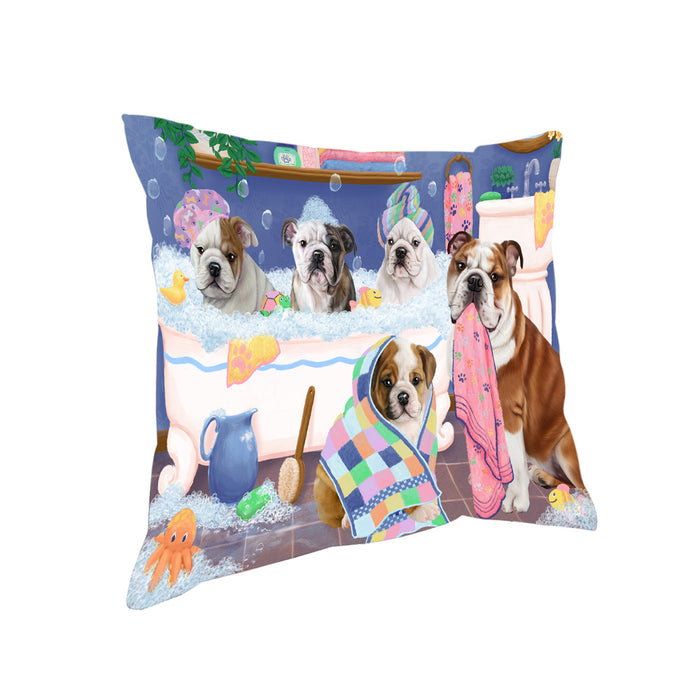 Rub A Dub Dogs In A Tub Bulldogs Pillow PIL81392