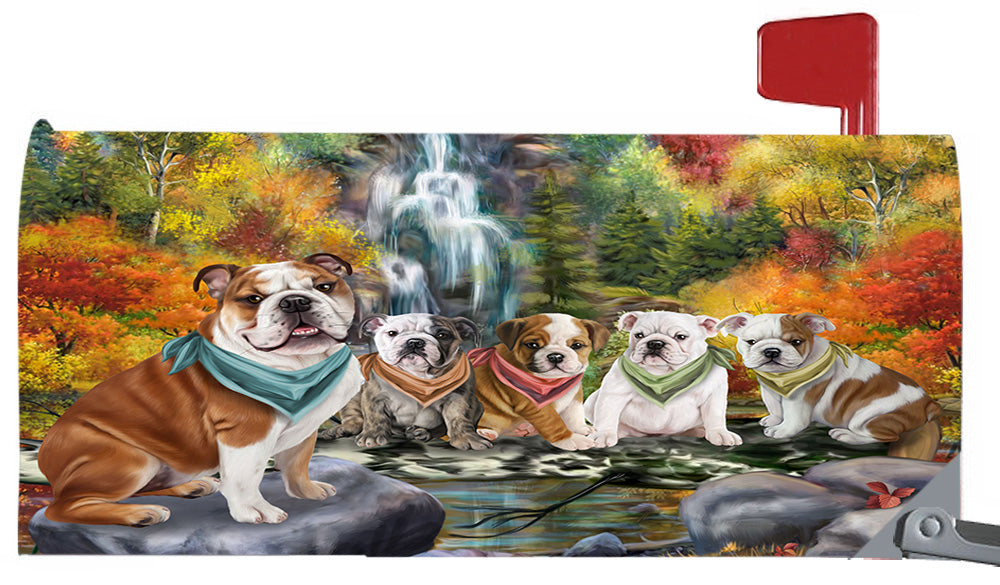 Scenic Waterfall Bulldogs Magnetic Mailbox Cover MBC48715