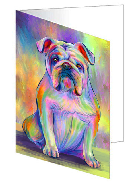 Paradise Wave Bulldog Handmade Artwork Assorted Pets Greeting Cards and Note Cards with Envelopes for All Occasions and Holiday Seasons GCD74609