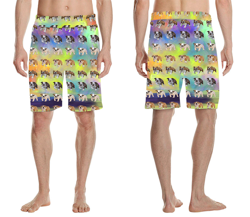 Paradise Wave Bulldogs All Over Print Men's Casual Shorts