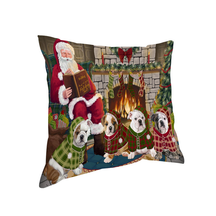 Christmas Cozy Holiday Tails Bulldogs Pillow PIL69372