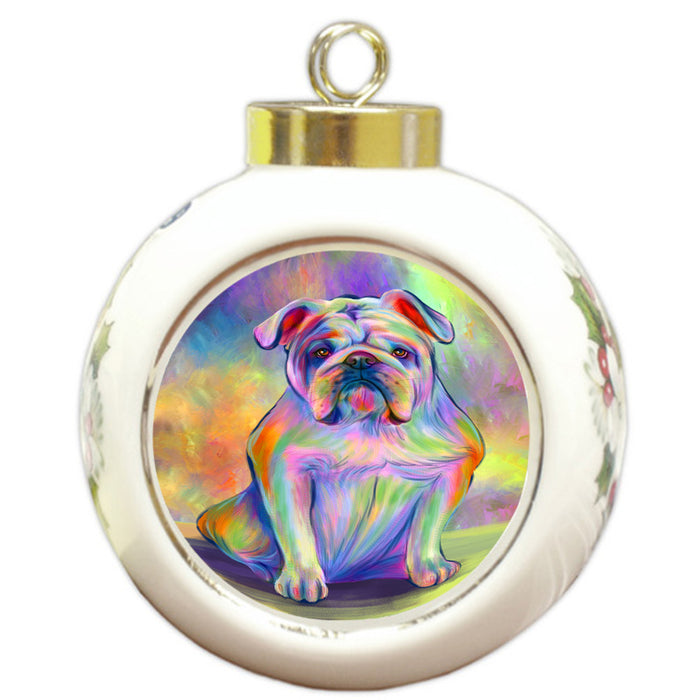 Paradise Wave Bulldog Round Ball Christmas Ornament RBPOR57054