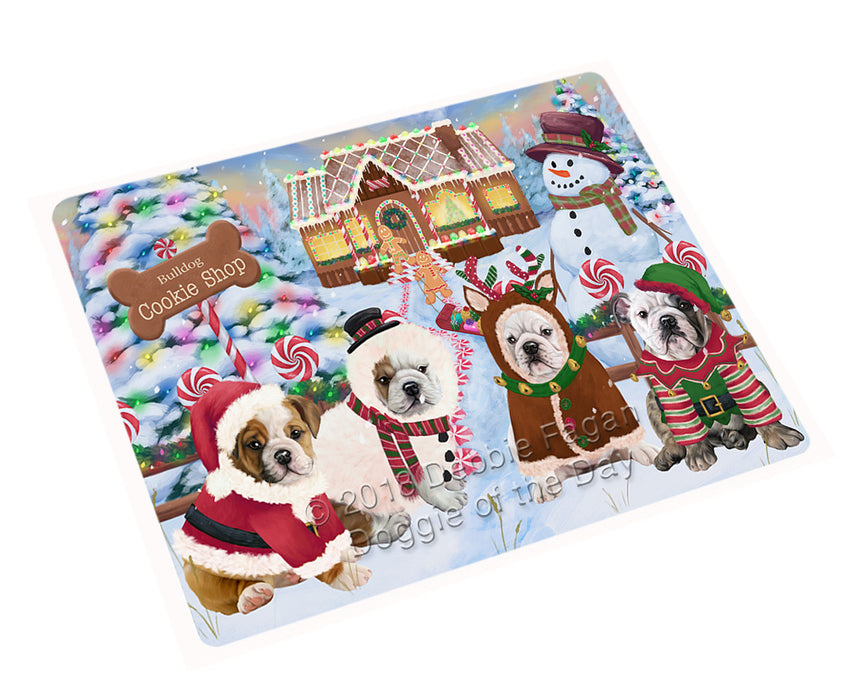 Holiday Gingerbread Cookie Shop Bulldogs Large Refrigerator / Dishwasher Magnet RMAG100590