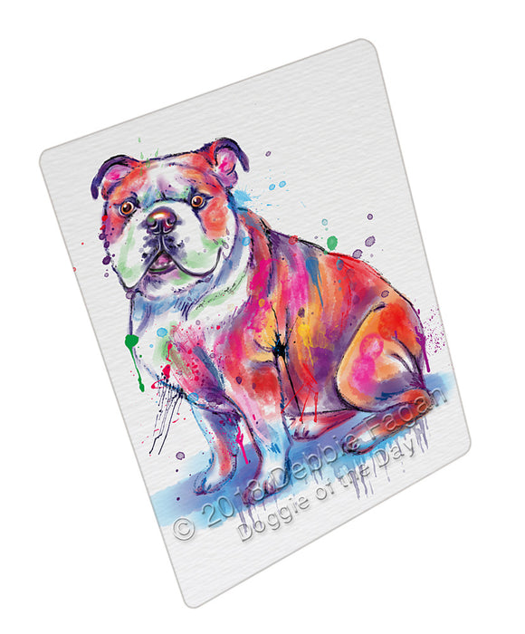 Watercolor Bulldog Refrigerator / Dishwasher Magnet RMAG104880