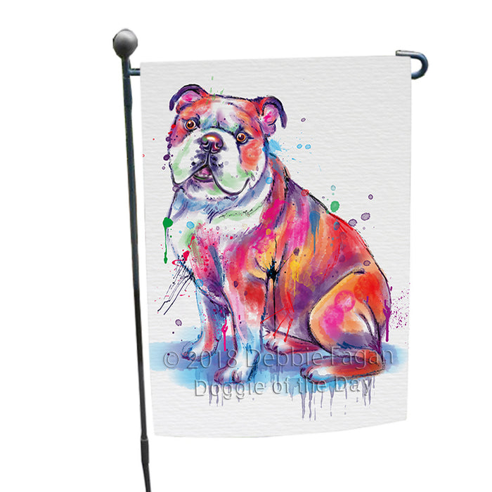 Watercolor Bulldog Garden Flag GFLG65046