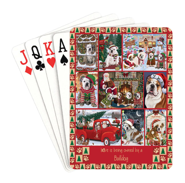 Love is Being Owned Christmas Bulldogs Playing Card Decks