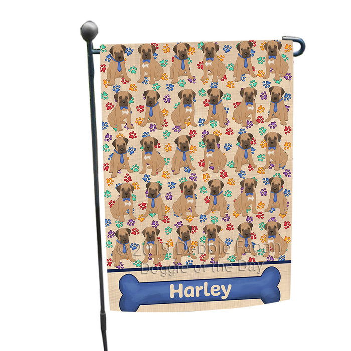 Rainbow Paw Print Bullmastiff Dogs Garden Flag GFLG65232