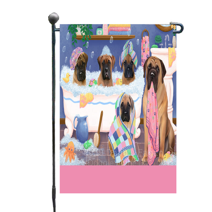 Personalized Rub A Dub Dogs In A Tub Bullmastiff Dogs Custom Garden Flag GFLG64863