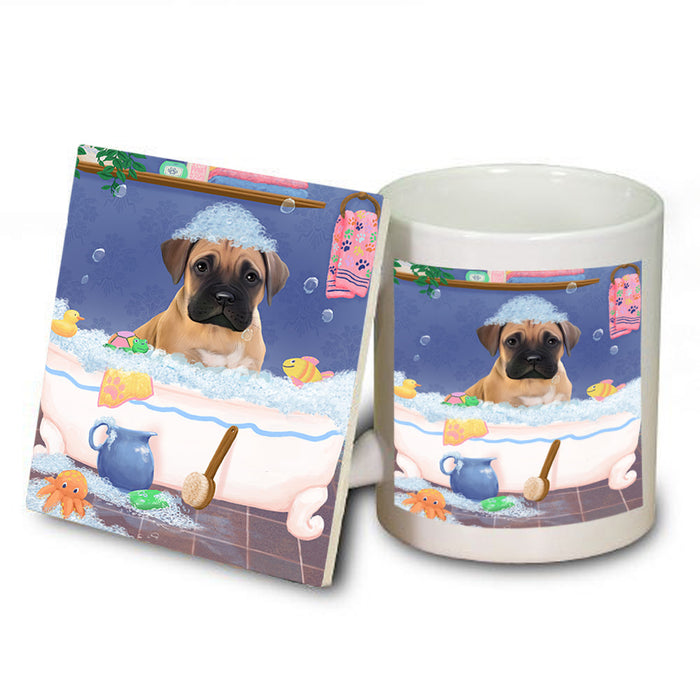 Rub A Dub Dog In A Tub Bullmastiff Dog Mug and Coaster Set MUC57323