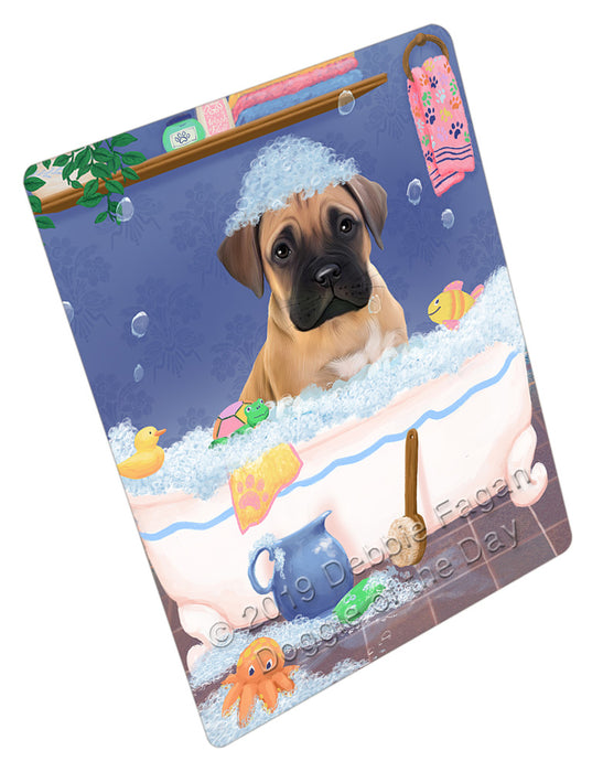 Rub A Dub Dog In A Tub Bullmastiff Dog Cutting Board - For Kitchen - Scratch & Stain Resistant - Designed To Stay In Place - Easy To Clean By Hand - Perfect for Chopping Meats, Vegetables