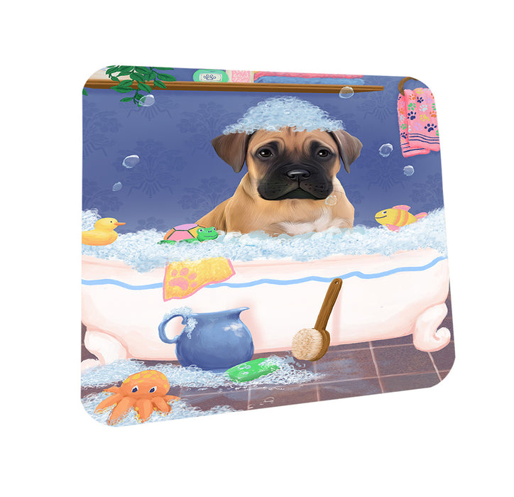 Rub A Dub Dog In A Tub Bullmastiff Dog Coasters Set of 4 CST57289