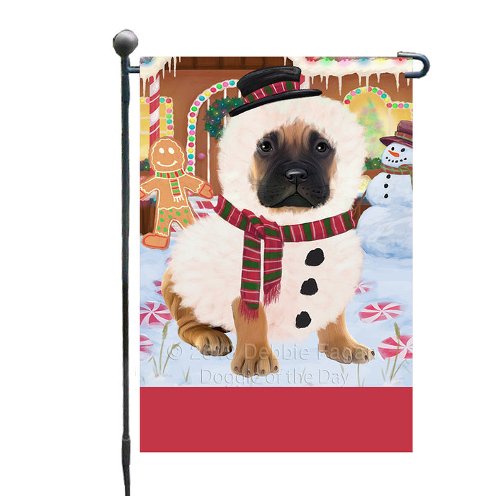 Personalized Gingerbread Candyfest Bullmastiff Dog Custom Garden Flag GFLG63991