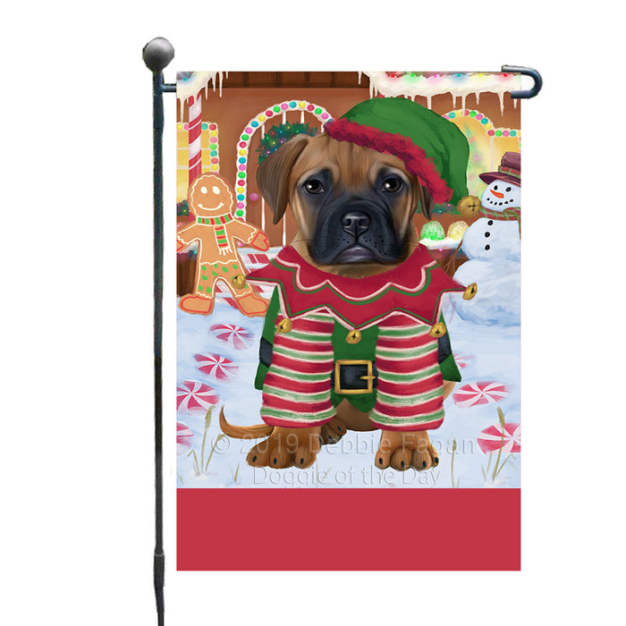 Personalized Gingerbread Candyfest Bullmastiff Dog Custom Garden Flag GFLG63993