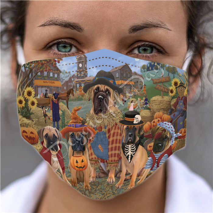 Halloween 'Round Town Bullmastiff Dogs Face Mask FM49940