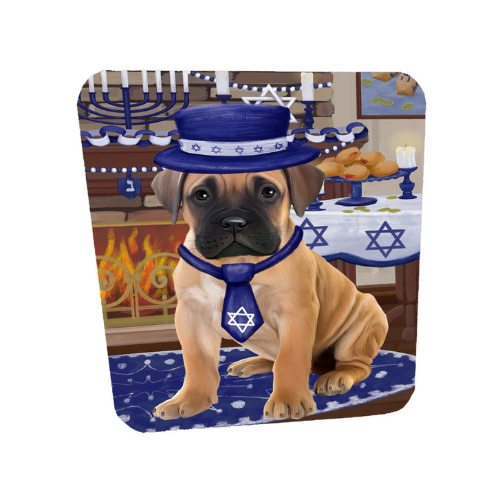 Happy Hanukkah Family Bulldogs Coasters Set of 4 CSTA57617