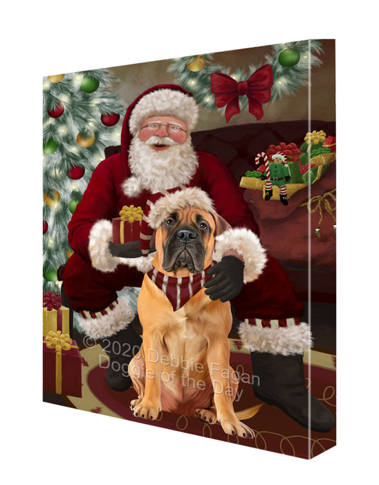Santa I've Been Good Bullmastiff Dog Canvas Print Wall Art Décor CVS148445