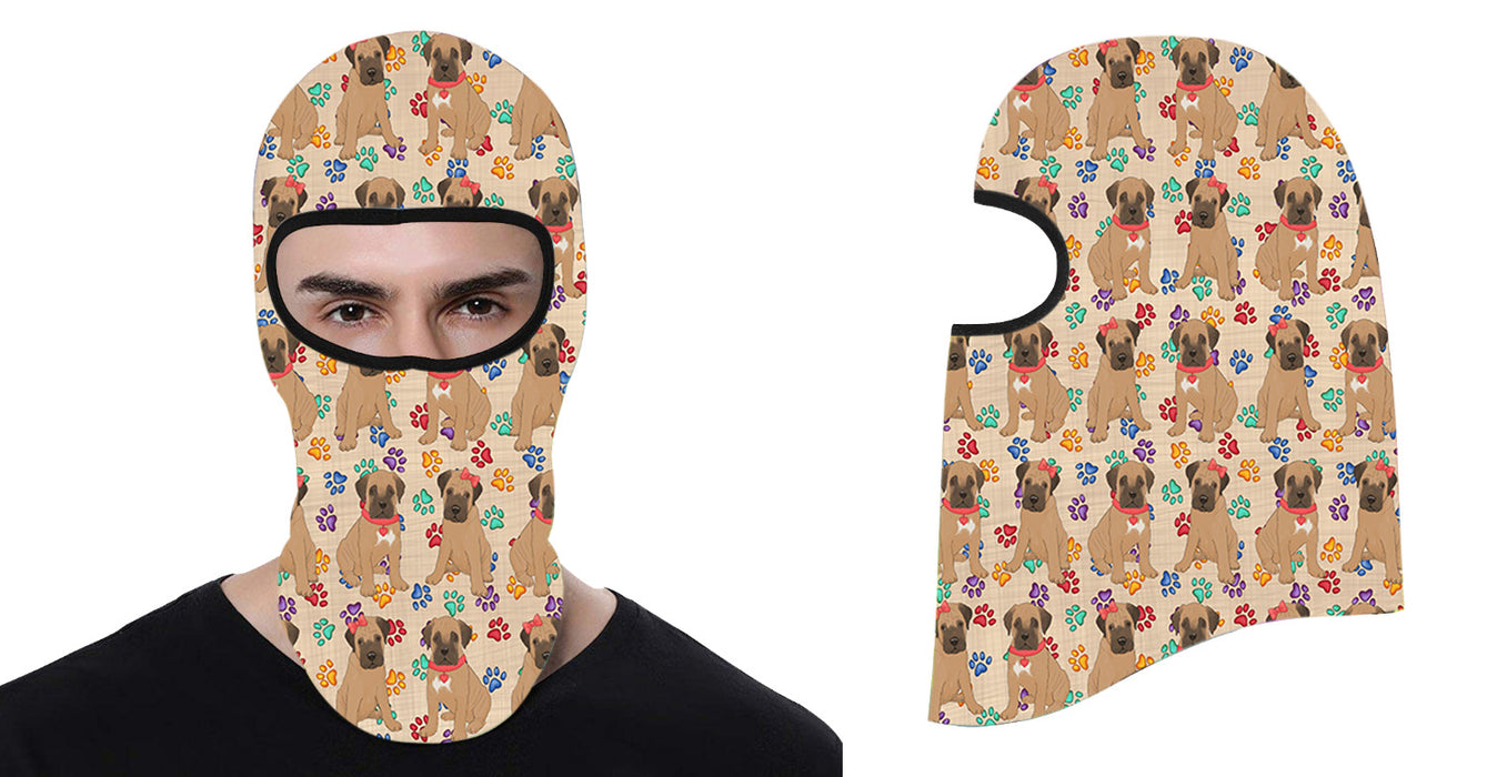 Rainbow Paw Print Bullmastiff Dogs All Over Print Balaclava Ski Mask SM48132