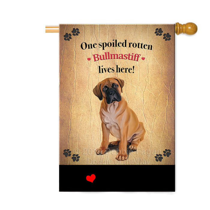 Personalized Spoiled Rotten Bullmastiff Dog Custom House Flag FLG-DOTD-A63206