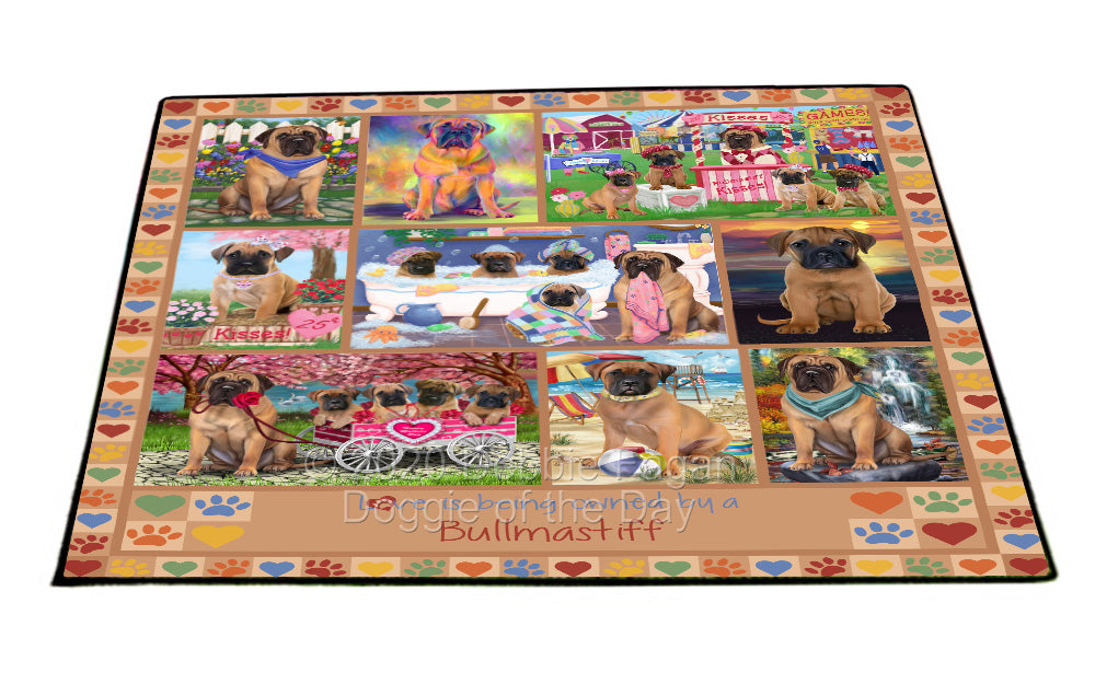 Love is Being Owned Bullmastiff Dog Beige Floormat FLMS55069