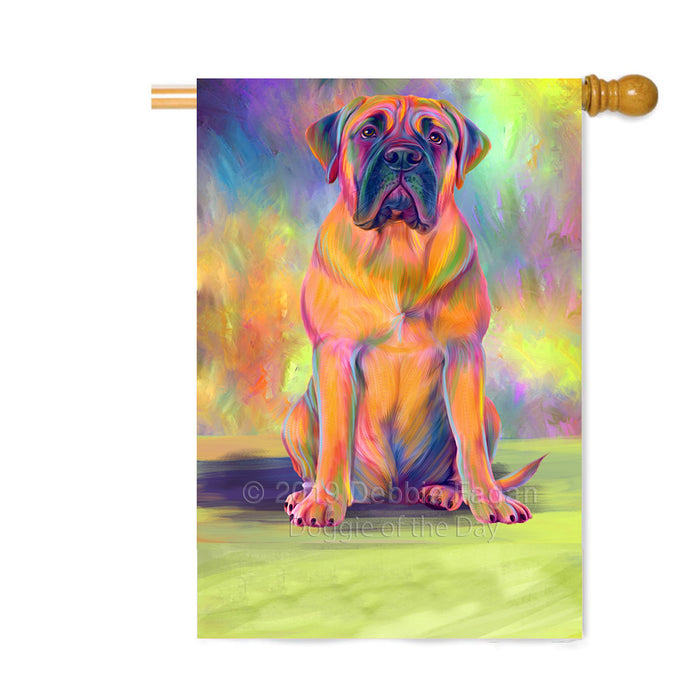 Personalized Paradise Wave Bullmastiff Dog Custom House Flag FLG-DOTD-A60078